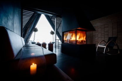 Loyly sauna lounge and fire by Pekka Keränen